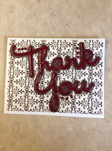Simple thank you note 